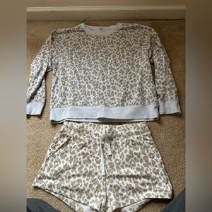 Matching Pajamas. Shorts are S. Top is M. Message if looking at one part of it!